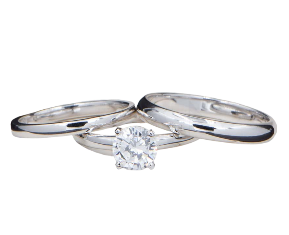 Trios de boda en plata