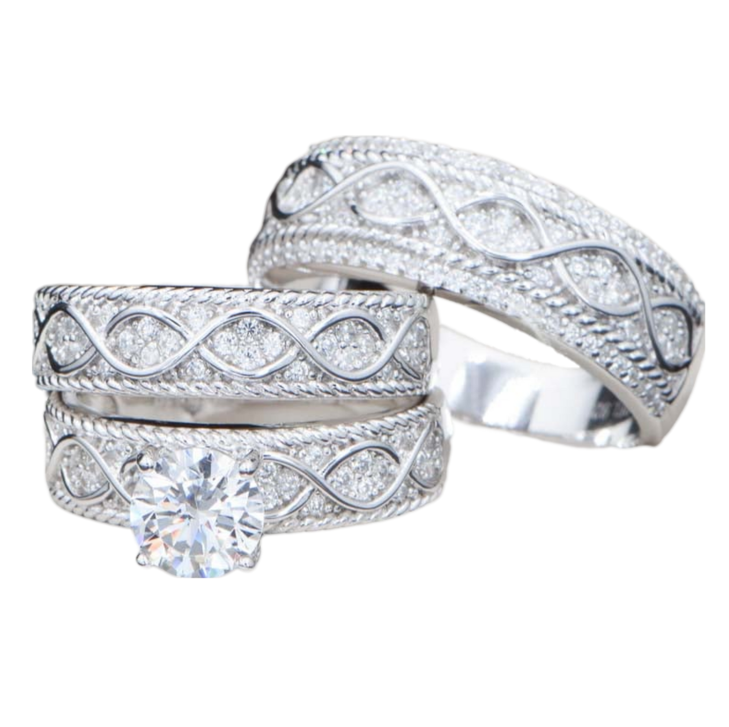 Trios de boda en plata