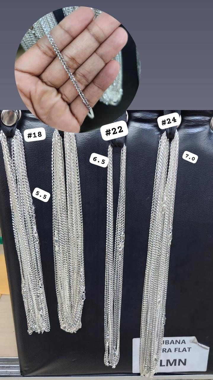 Cadena cubana de plata