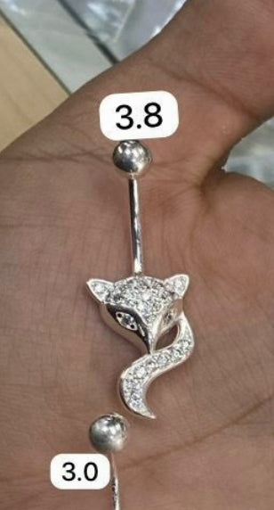 Aretes del ombligo plata