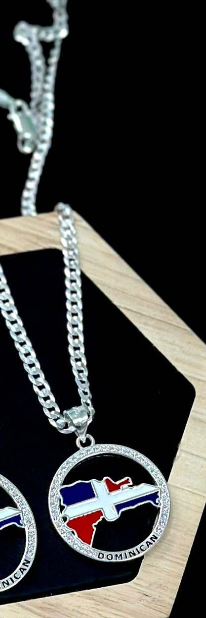 Cadena cubana de plata