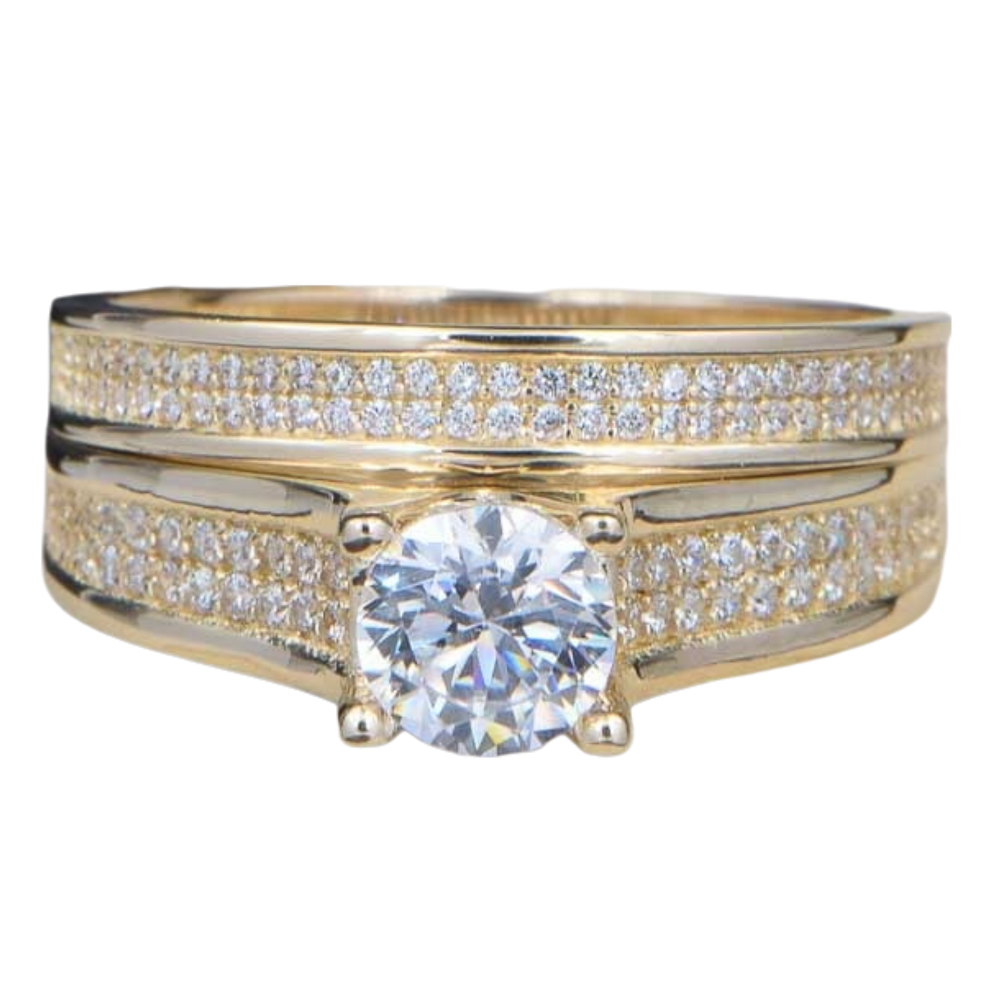 Duo de plata con baño de oro