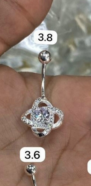 Aretes del ombligo plata
