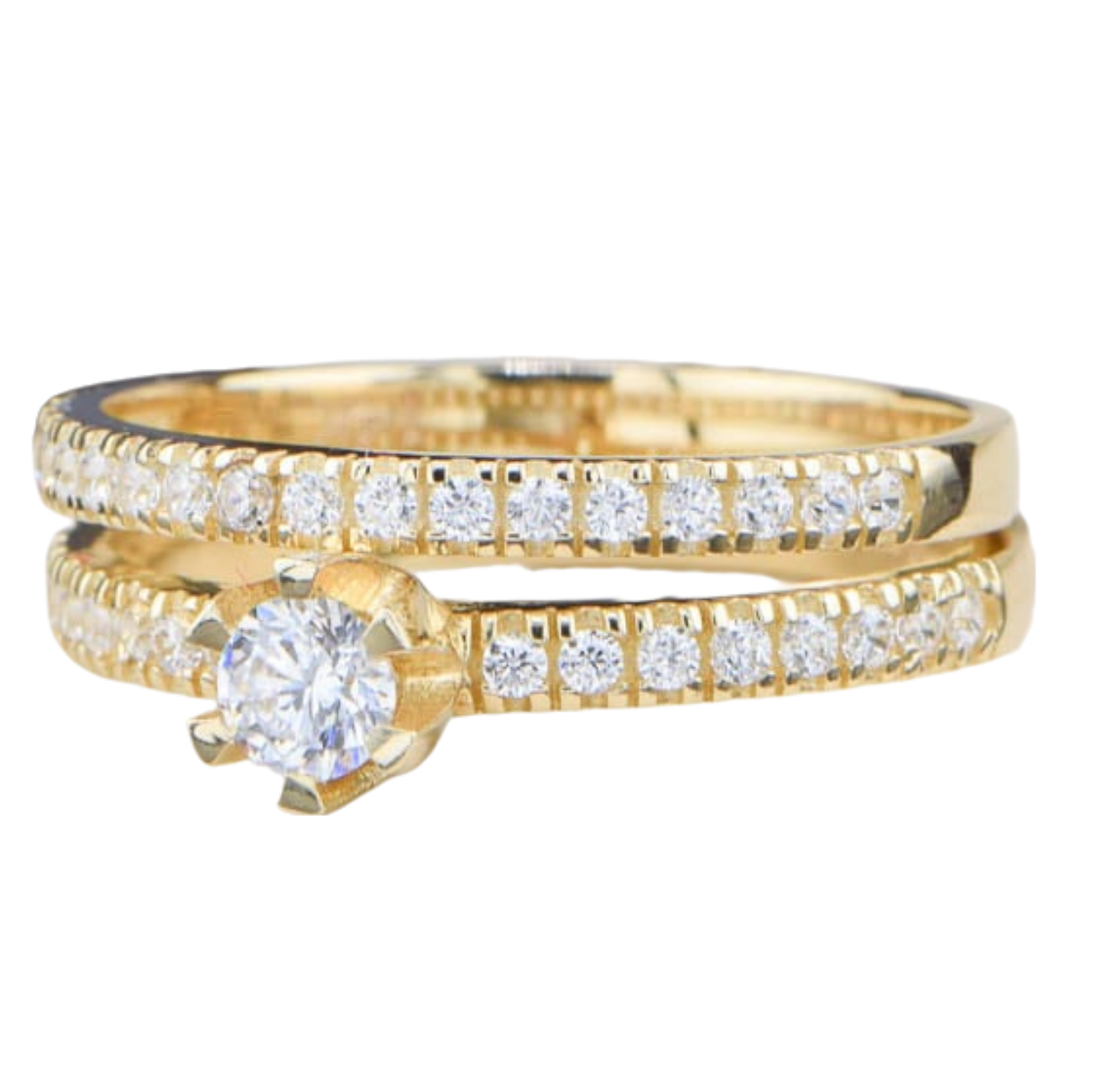 Duo de plata con baño de oro