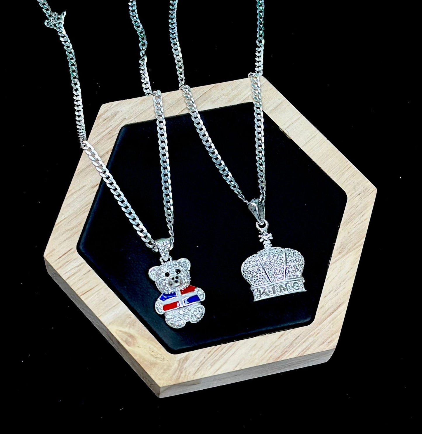 Cadena cubana de plata