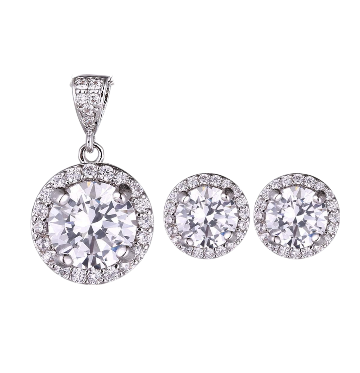 Sets con cadena de plata redondo