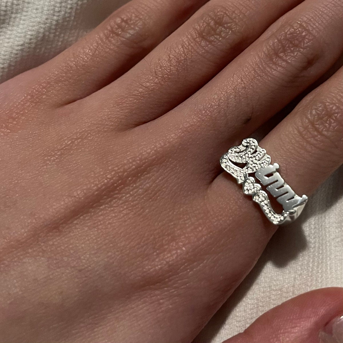 Anillo personalizado de plata