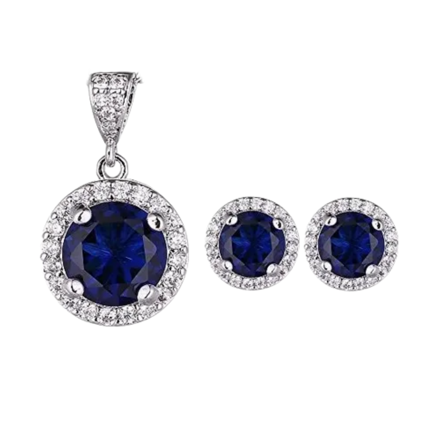 Sets con cadena de plata redondo