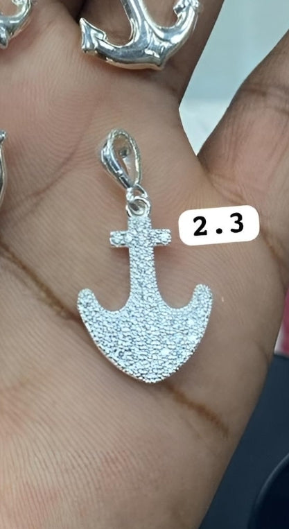 Dijes de ancla plata