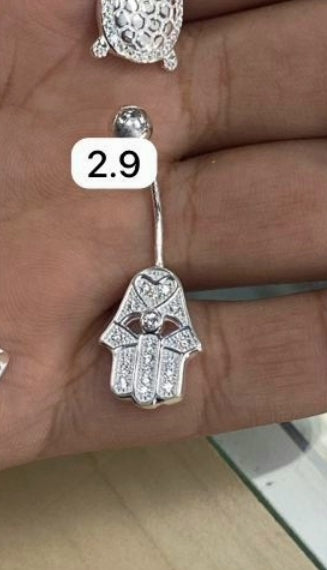 Aretes del ombligo plata