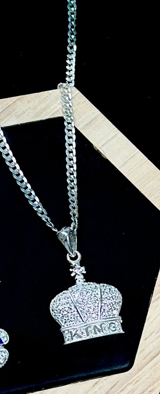 Cadena cubana de plata