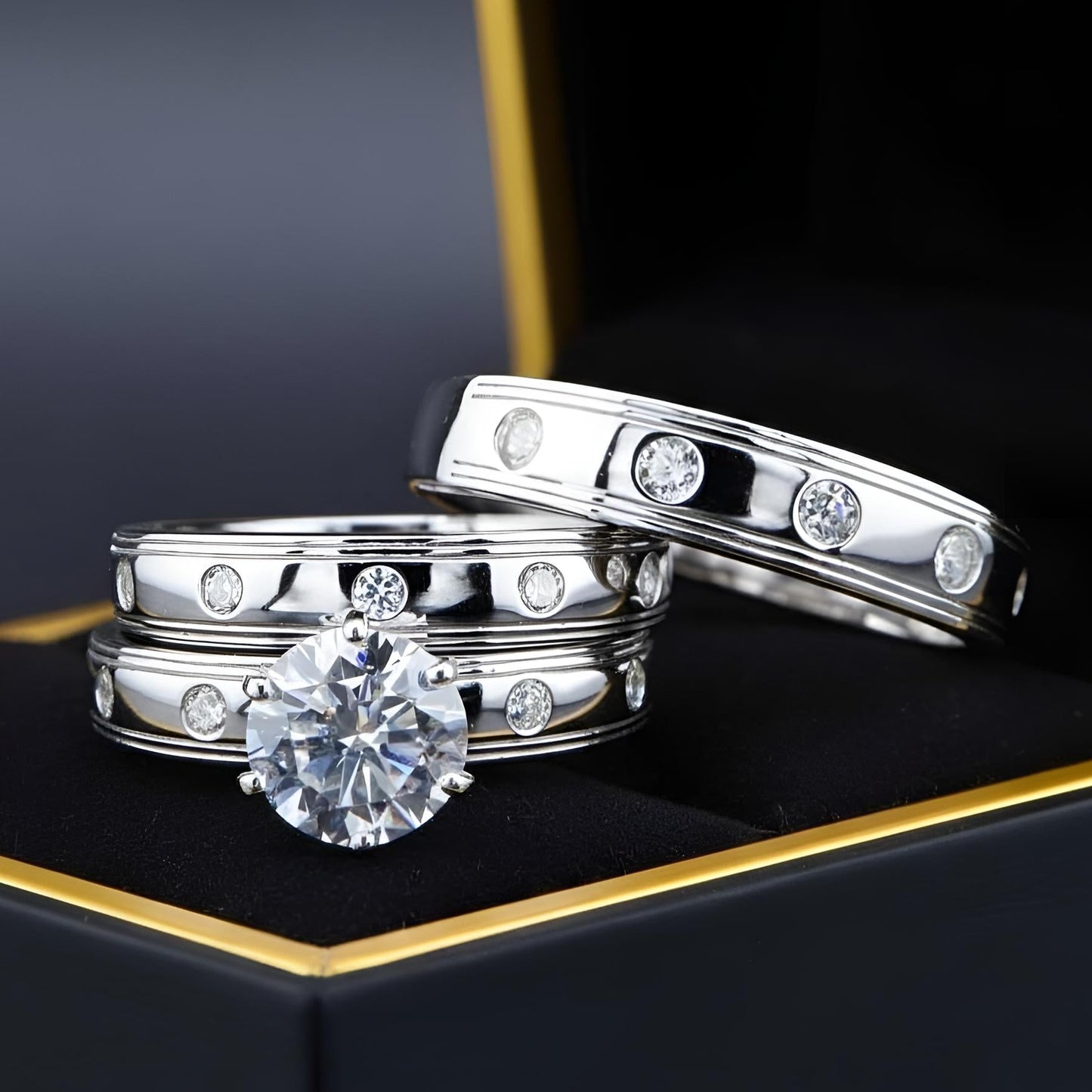 Trios de boda en plata