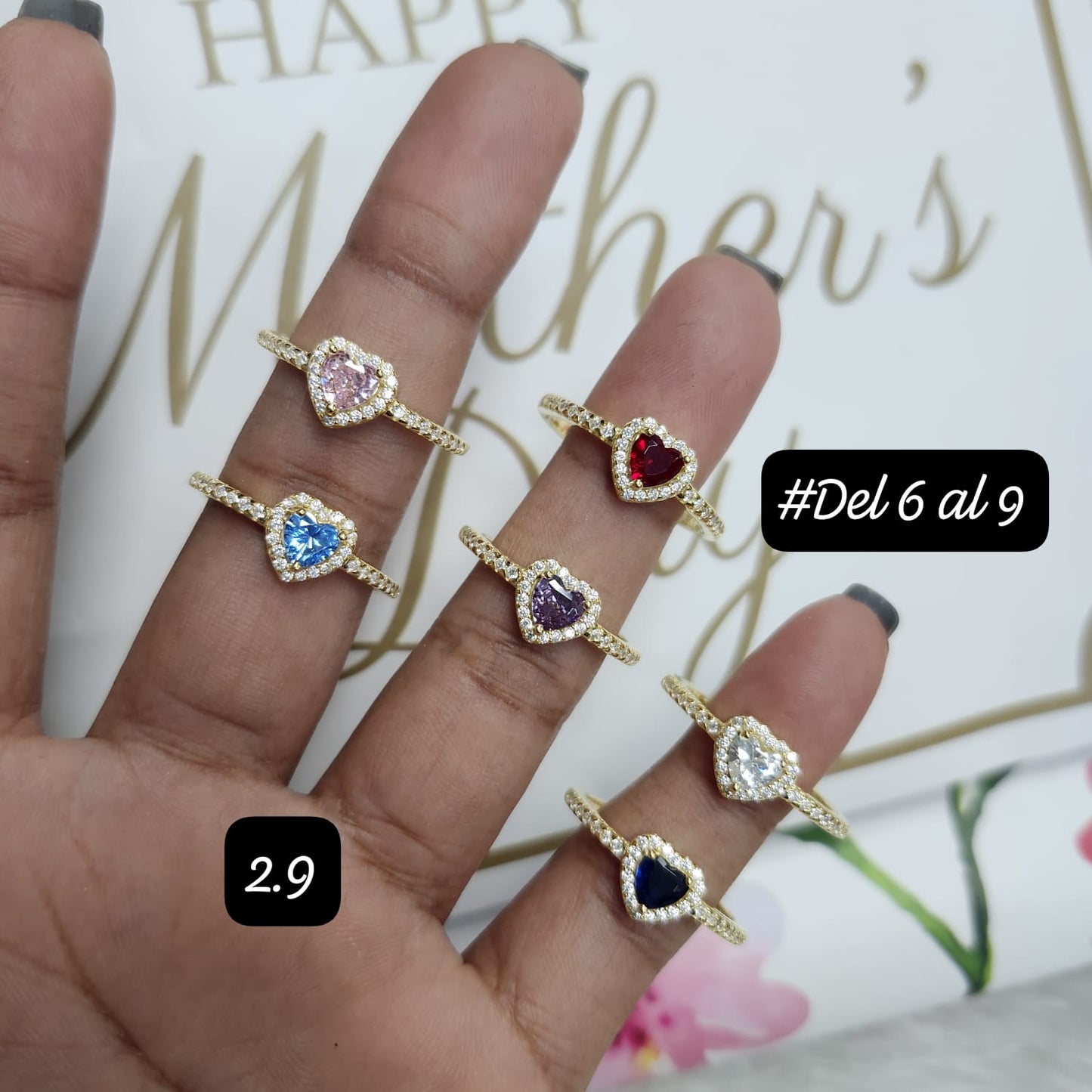 Anillos de plata con baño de oro