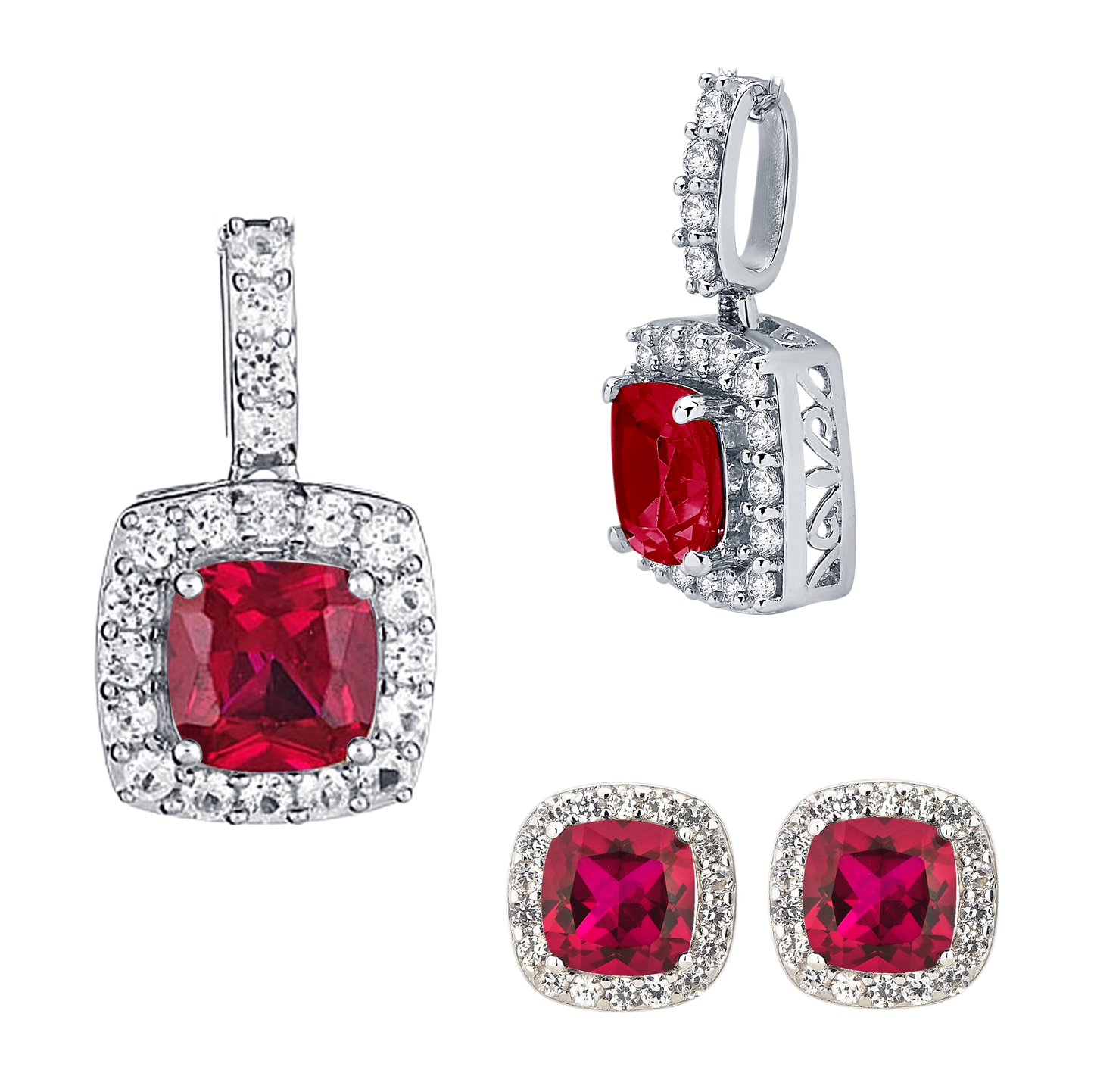 Sets con cadena de plata cuadrado