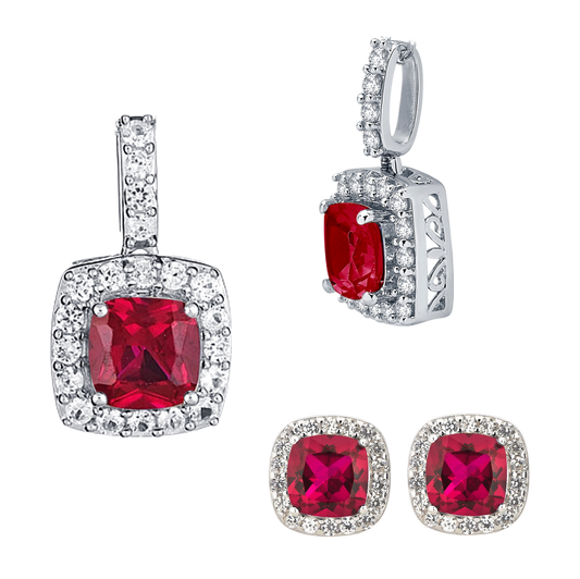 Sets con cadena de plata cuadrado