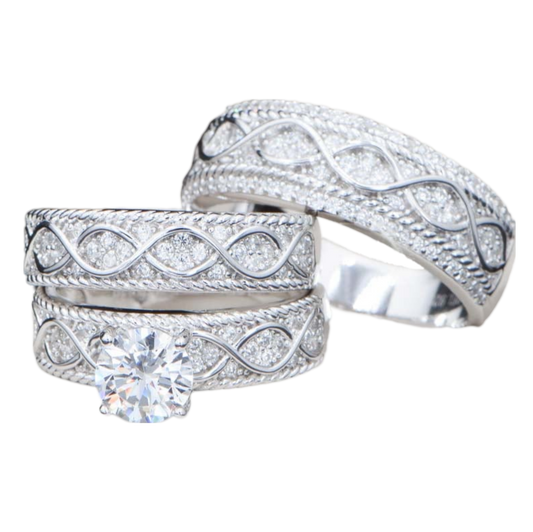 Trios de boda en plata