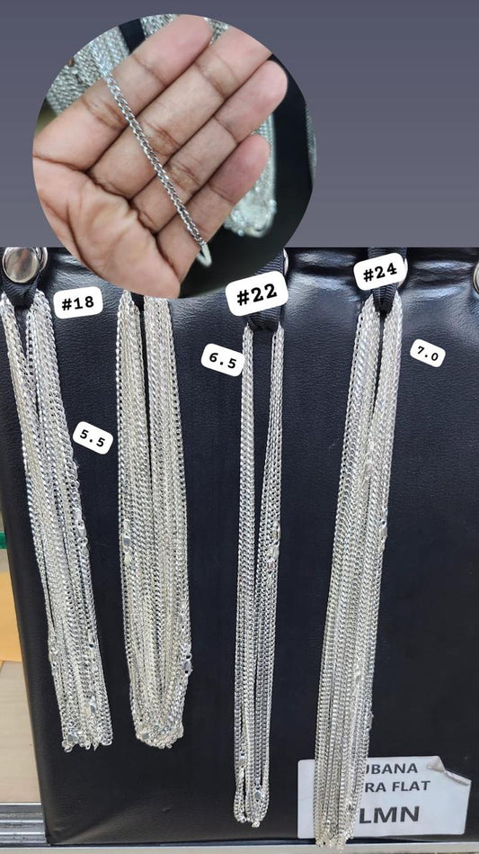 Cadena cubana de plata