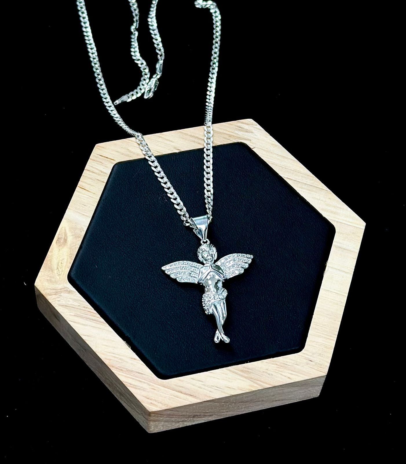 Cadena cubana de plata