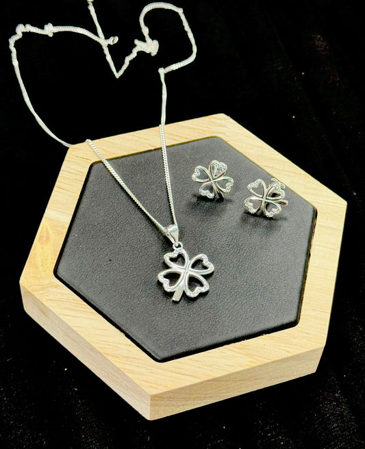 Sets con cadena de plata y arete