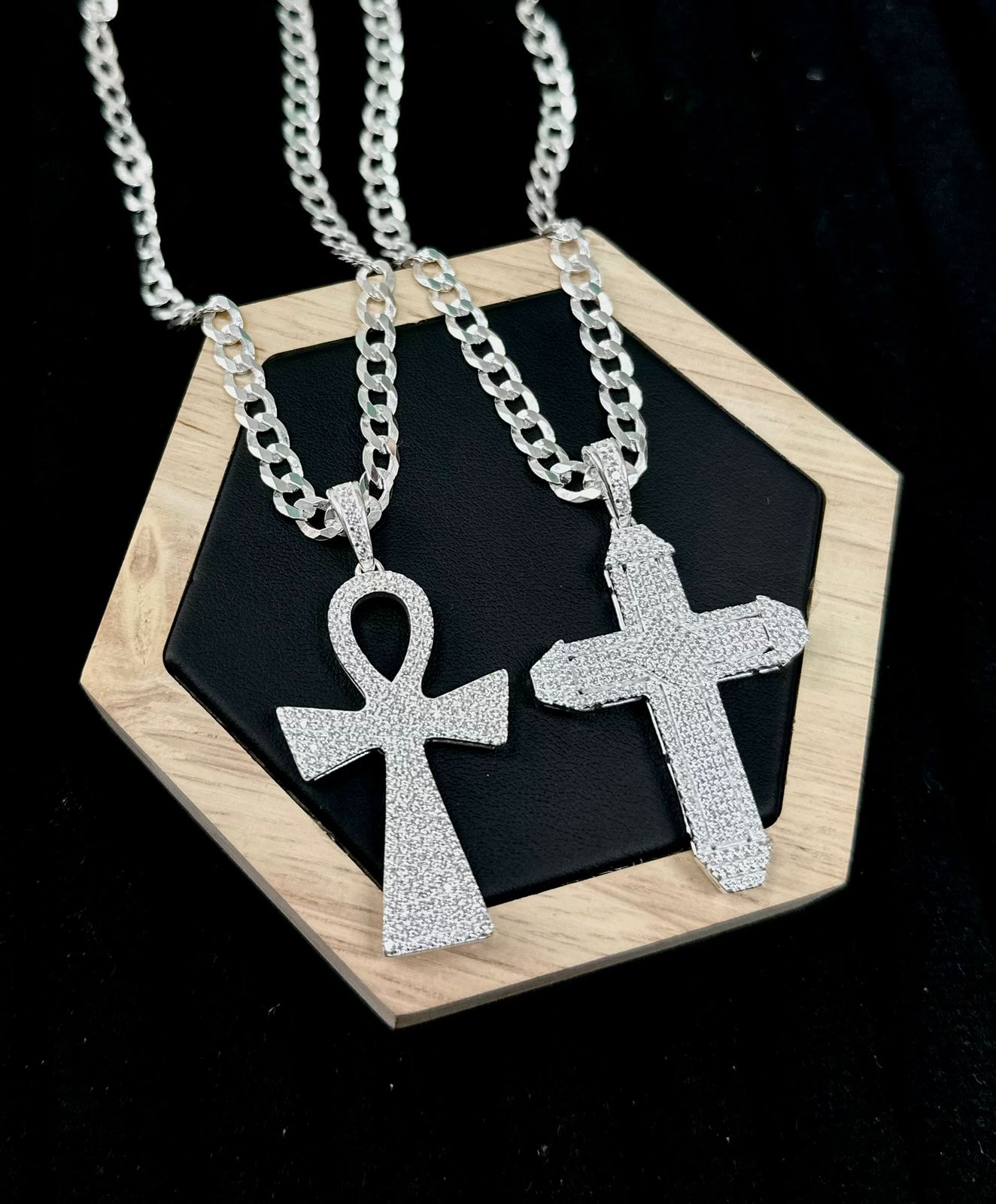 Cadena cubana de plata