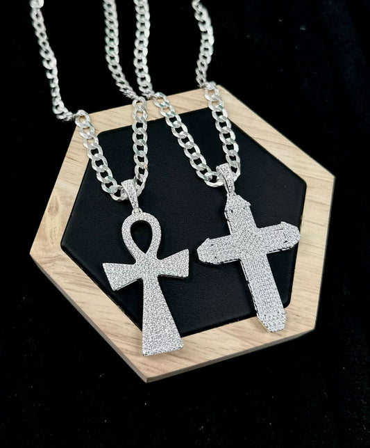 Cadena cubana de plata