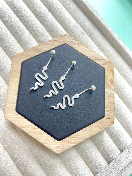 Aretes para ombligo plata s925