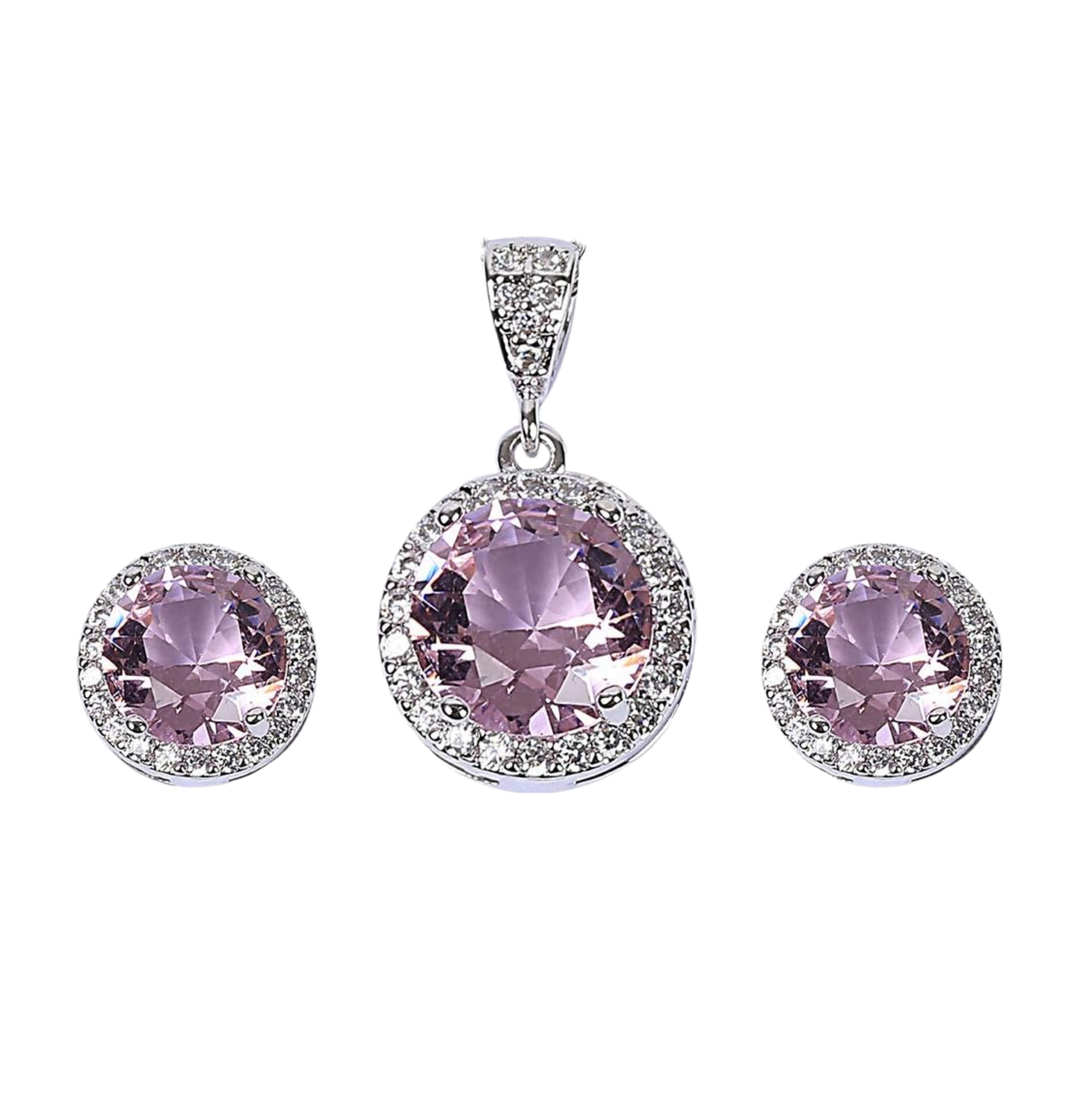 Sets con cadena de plata redondo
