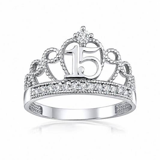 Anillos de plata de 15 años