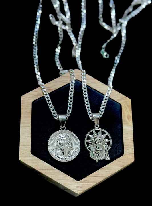 Cadena cubana de plata