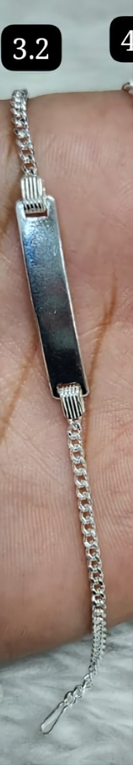 Guillos con placa personalizada plata