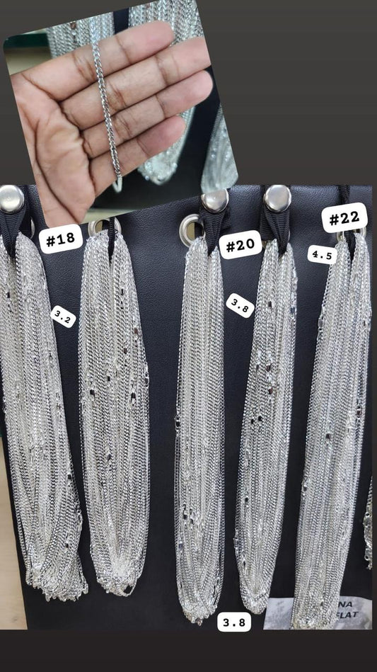Cadena cubana de plata