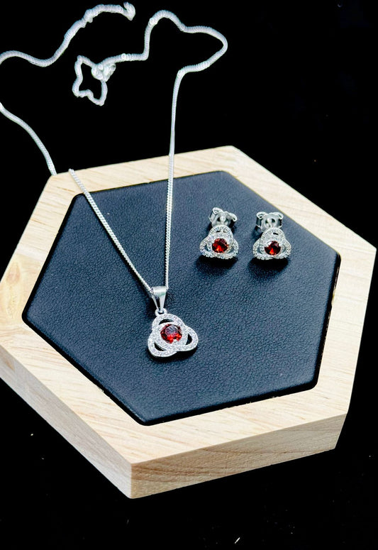 Sets con cadena de plata y arete