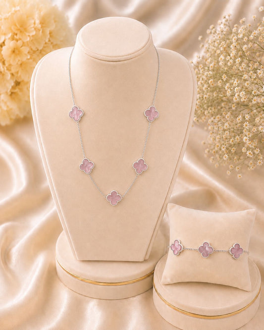 Conjunto de trebol plata