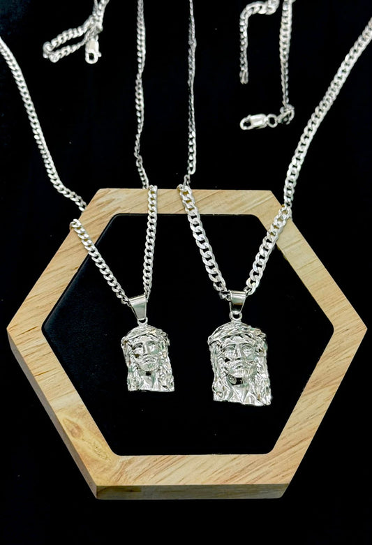 Cadena cubana de plata