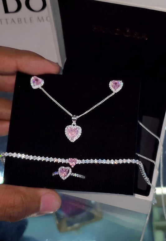 Sets de cadena, guillo, arete y anillo