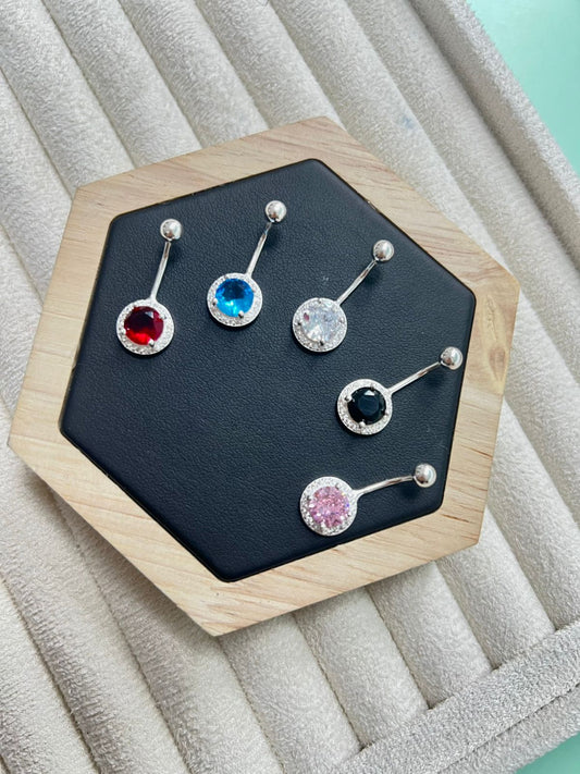 Aretes para ombligo plata s925