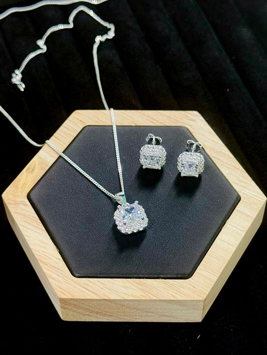 Sets con cadena de plata y arete