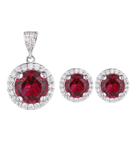 Sets con cadena de plata redondo