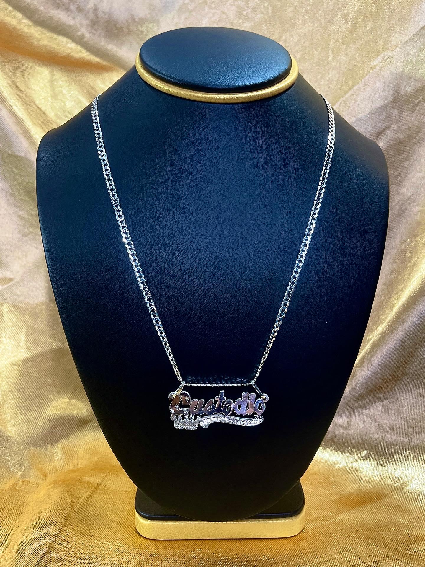Cadena de plata  personalizada