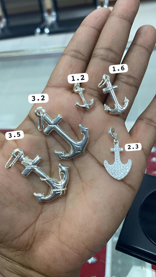 Dijes de ancla plata