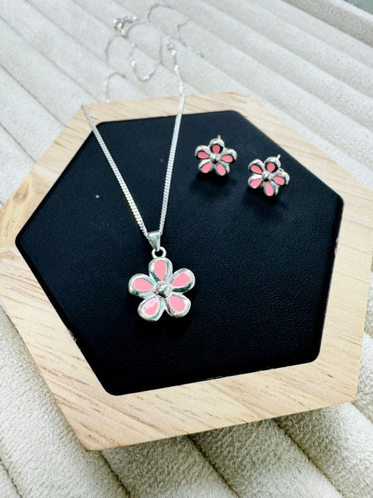 Sets con cadena de plata y arete