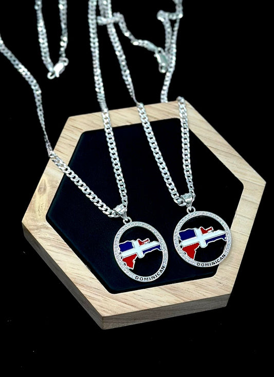 Cadena cubana de plata